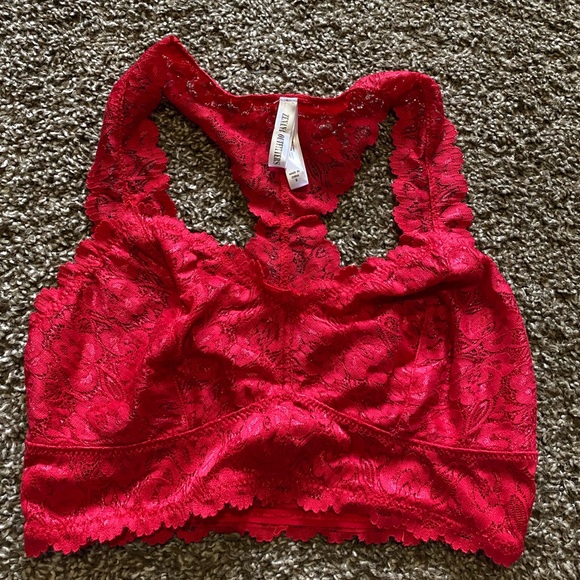 Red lace bralette size small - Picture 1 of 4